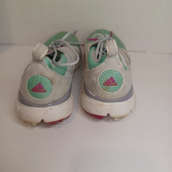 Adidas Teal and White Mesh Top and Leather Womens 7 Golf Shoes EVG 731003 10/13 - Picture 5 of 6